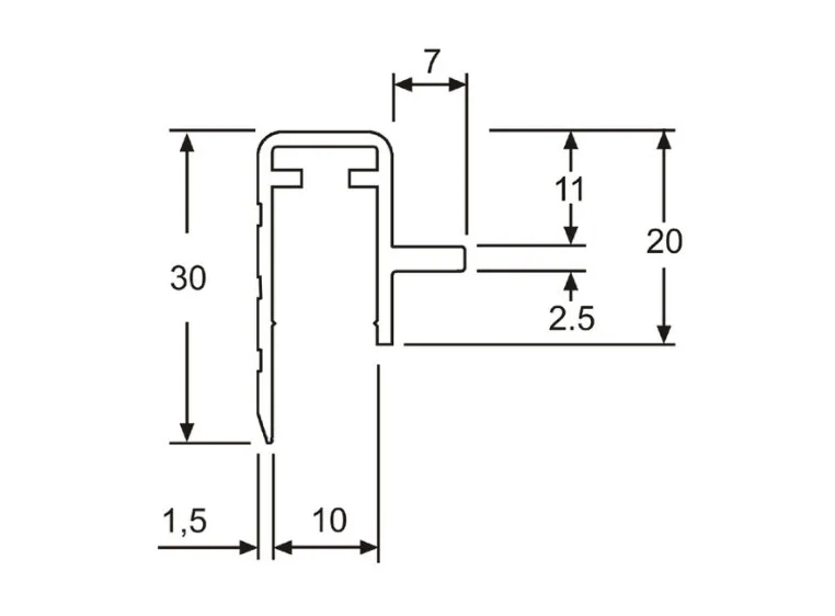 Adam Hall Hardware 6145 - Flush-fitting Lid System Section 